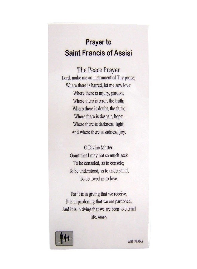 McVan, Inc. McVan St. Francis of Asssisi Pewter Medal Pendant with Prayer Card 3/4" - Image 3